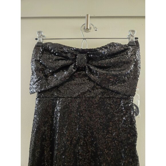 No Boundaries Juniors XXS (00) Mini Dress – Oversized Bow – Sequin Party Dress - Picture 4 of 8